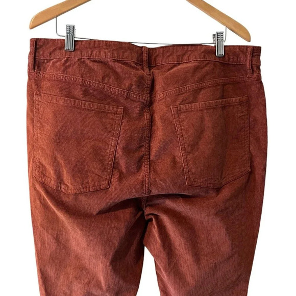 Old Navy Corduroy Pant Plus 18 Extra High-Rise Kicker Boot Cut Rust Orange Brown - Picture 4 of 8